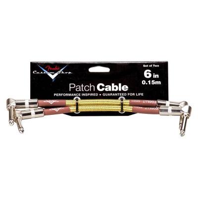 FENDER CUSTOM SHOP 6 PATCH CABLE 2 PACK TWEED